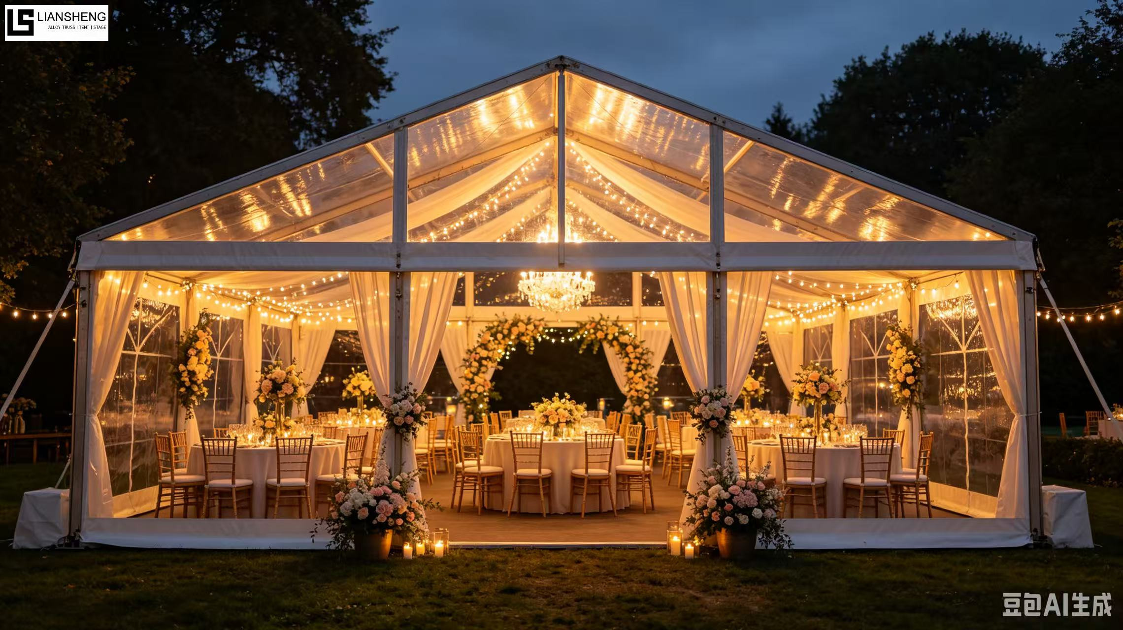 Transparent Tent – ​​Elegant Clear Structure para sa Luxury Events